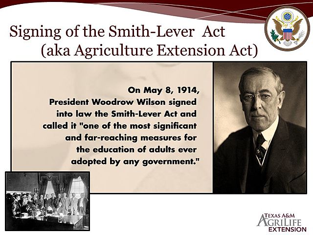 Smith Lever Act is signed into law.