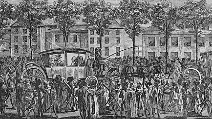 Protesta en el palacio de Versalles