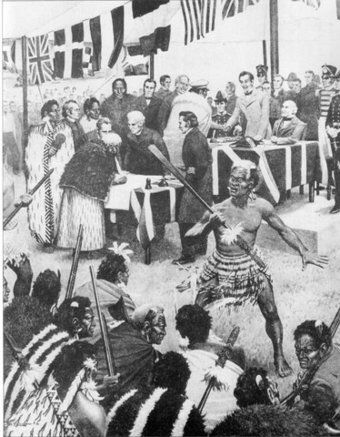 Treaty is signed at Waitangi
