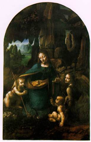 LEONARDO EMPIEZA A PINTAR LA VIRGEN DE LAS ROCAS