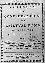 articles of confederation go into effect