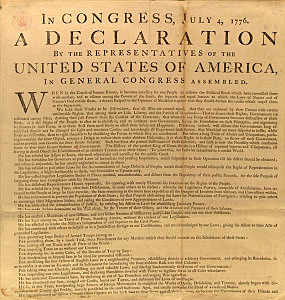 Adoption of the declaration of independence