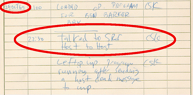 First message sent over ARPANET