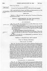 Vocational Amendments of 1968