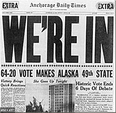 Alaska Becomes A State in 1959