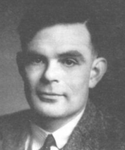 Alan Turing developed the concept of a theoretical computing machine.