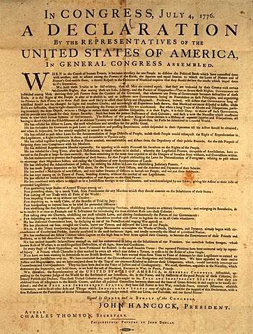 The Declaration of independence