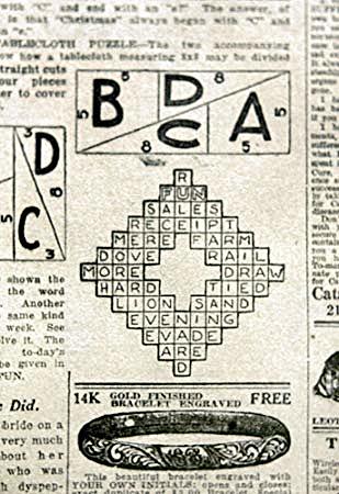 First Crossword Puzzle was Published
