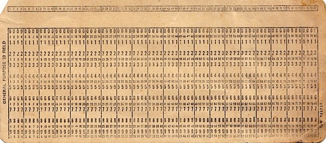 80 Column Punch Card