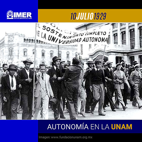 La Universidad Nacional de México logró su autonomía.