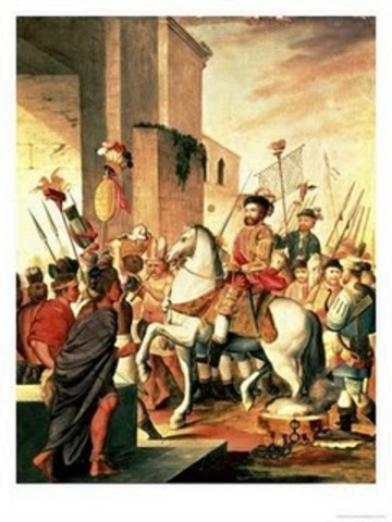Tlaxcalans attack the Spanish