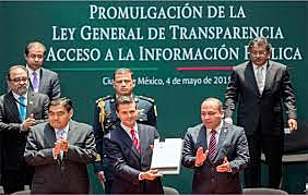 Publicación de la Ley General de Transparencia y Acceso a la Información Pública.