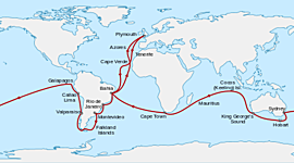 Timeline: Darwin's voyage on the Beagle