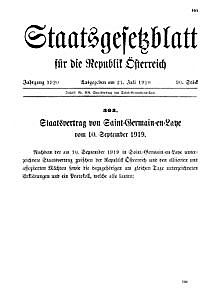 Friedensvertrag von Saint Germain-en-Laye