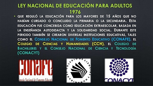Promulgación de la Ley Nacional de Educación para Adultos.