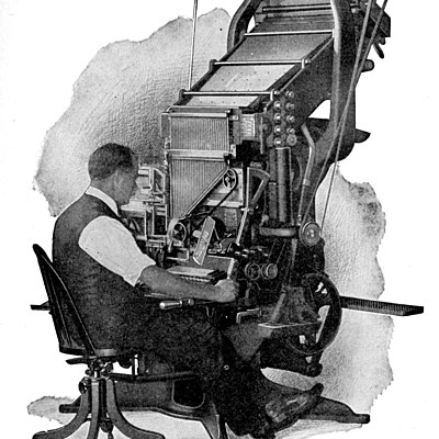 Timeline: Primer taller fotográfico y primer linotipo