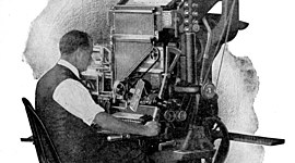 Timeline: Primer taller fotográfico y primer linotipo