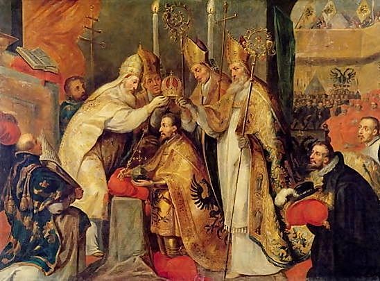 Pope crowns otto emperor