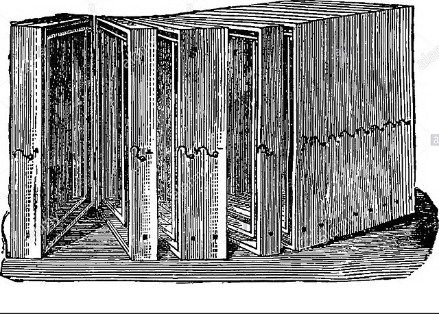 Creación de la colmena movil usada aún en la actualidad