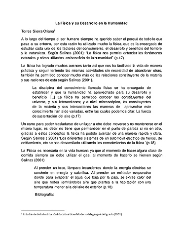 Desarrollo de la ciencia física