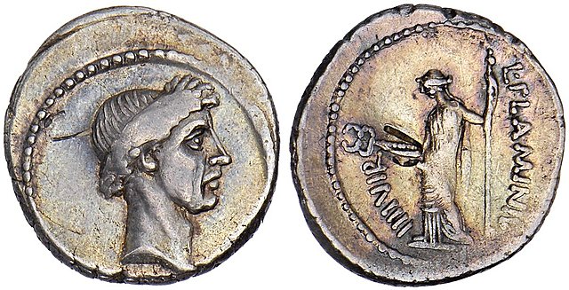 Caesar starts making coins of himself