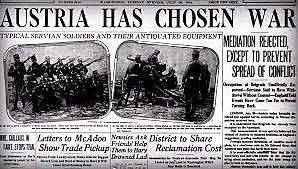 Àustria declara la guerra a Sèrbia