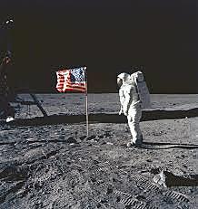 First person on the moon
