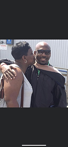 My dad graduated from college for his masters degree