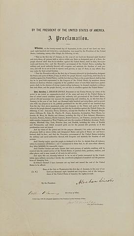 Emancipation Proclamation Signed