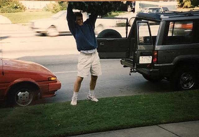 Met future wife, Kelly, in LA