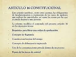 Reforma al artículo 16