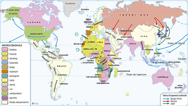 Com es van repartir el món els imperis colonials?