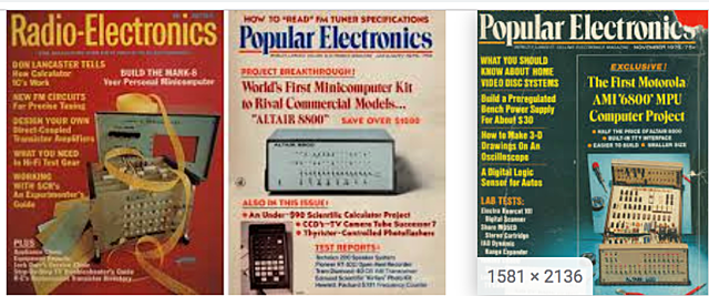 Popular Electronics magazine features the Altair 8080