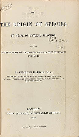 Darwin Publishes "Origins"