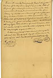 1776 thru 1778 - Manumission