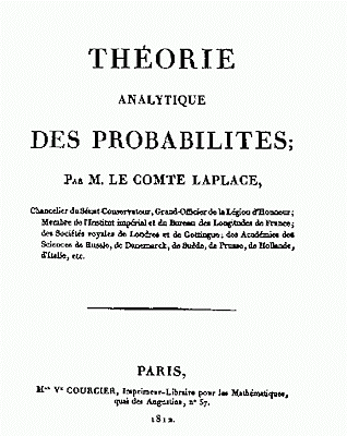 Publicación "Teoría Analítica de las Probabilidades"|