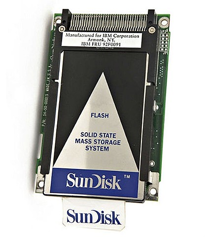 The First Commercial Flash Based Solid State Drive (SSD)