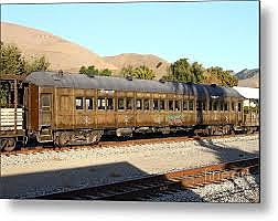 The first passengers traveled on a train.