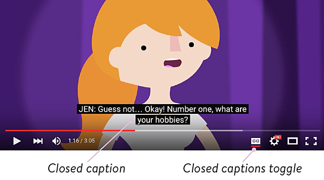 closed captions
