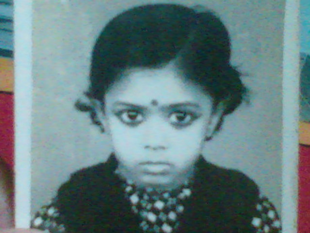 her childhood photo