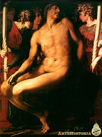 Cristo muerto con ángeles