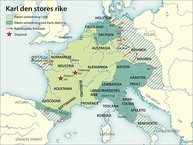 En av de første nye nasjonene var Frankrike