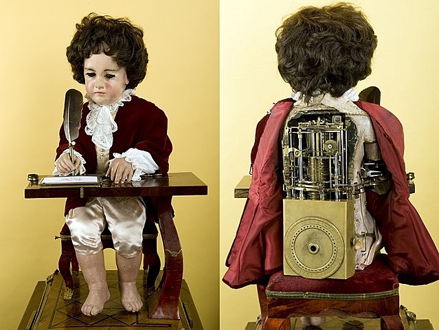 invencion de la primera muñeca mecanica capas de hacer dibujos