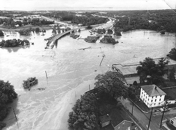 Hurricane Agnes hits brings huge amounts of sediment into the bay