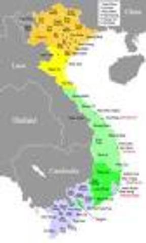 •	The Geneva Accords divide Vietnam in half at the 17th parallel