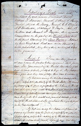 Crazy Horse and Red Cloud, Fort Laramie Treaty in 1868