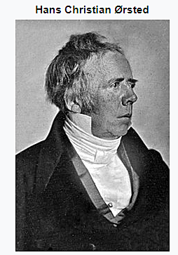 Danish physicist Hans Christian Ørsted accidentally discovered that an electric field creates a magnetic field