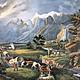 Rocky mountains emigrants crossing the plains lithograph