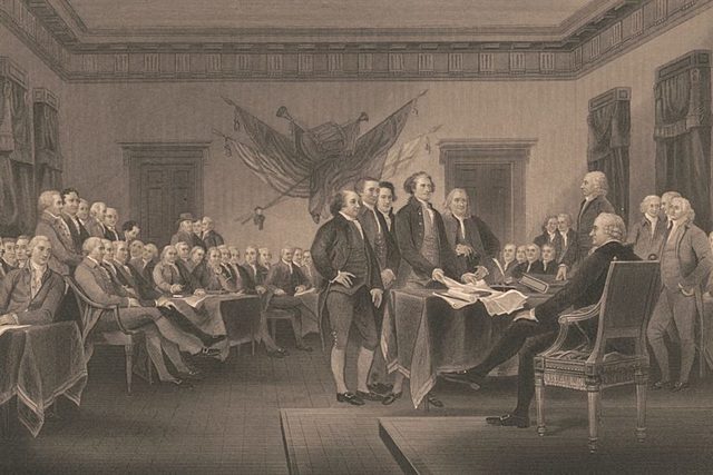 The Declaration of Independence signed