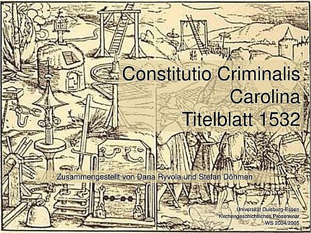 Constitutio Criminalis Carolina